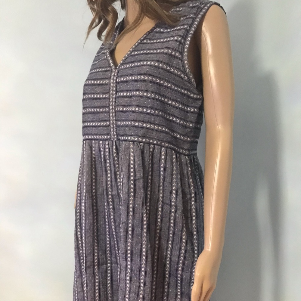 Max Studio Blue and White Cotton Sun Dress…